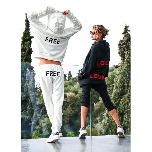 White “Free”  jogging pants