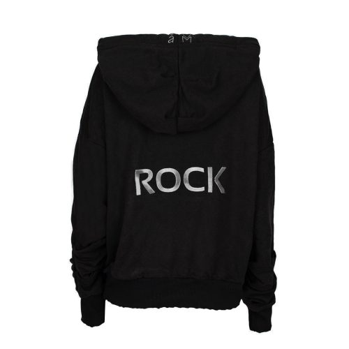 Black “Rock” Zipper hoodie