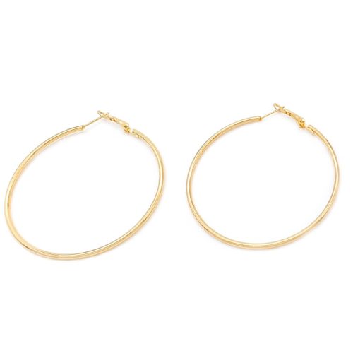 Hoop Round Shape Earrings Gold Plated - ADEMA