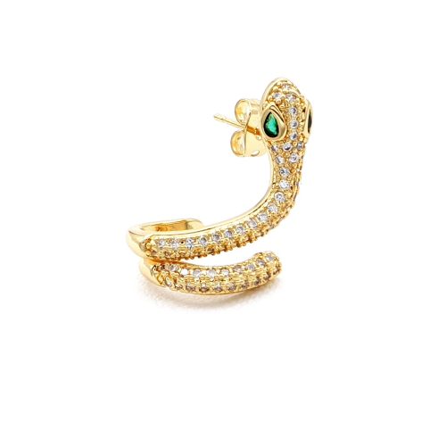Gold Plated Snake Earring - Adema