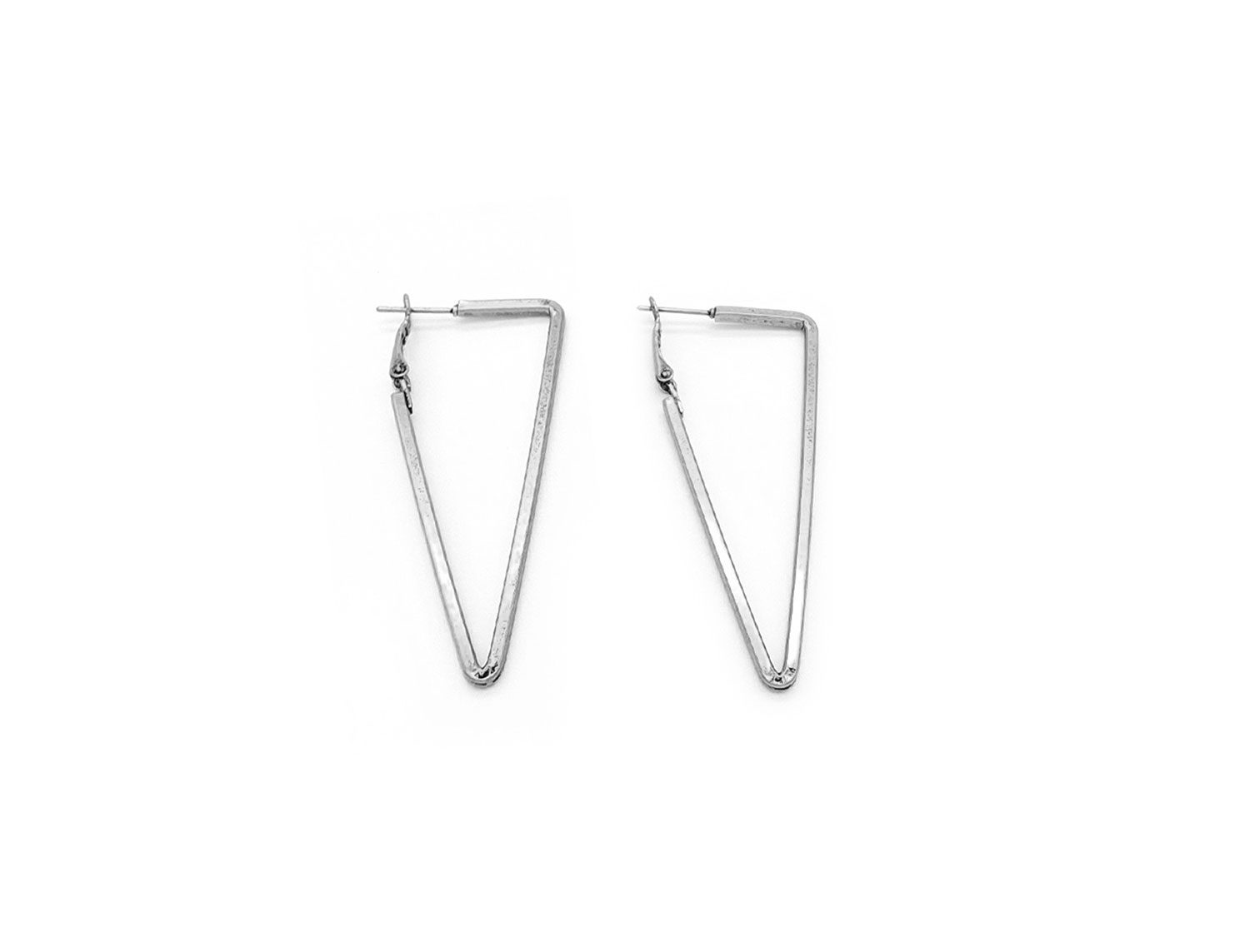 Triangle Earrings Silver Plated - Adema