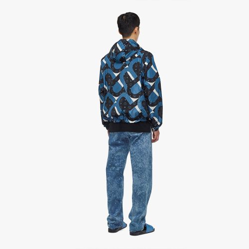 Men’s Wave Visetos Print Windbreaker with Belt Bag in ECONYL®