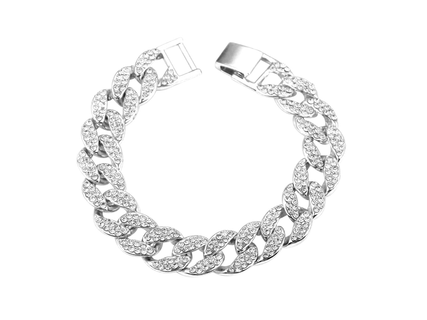 Sparkling Silver Plated Chain Bracelet - Adema