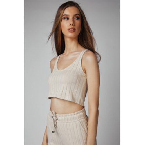 The Rip Knit Crop Top-BEIGE - 4Tailors