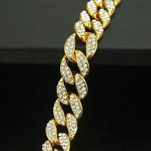 Sparkling Gold Plated Chain Bracelet - Adema
