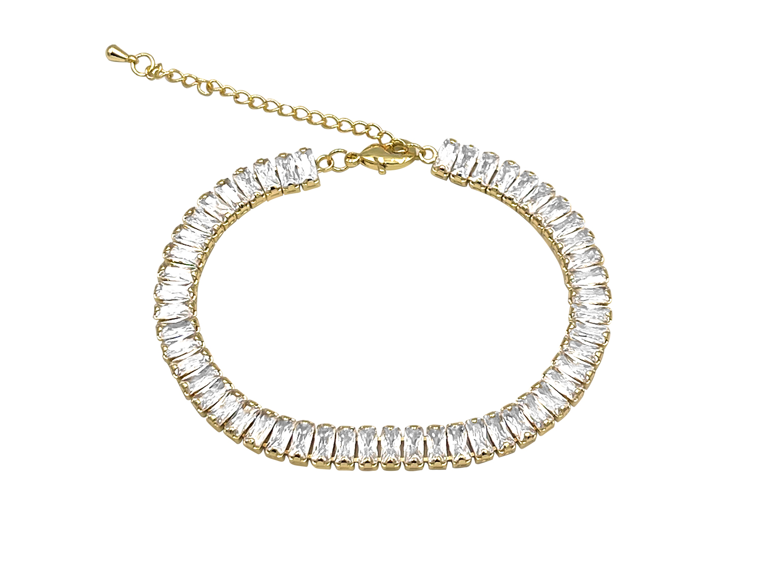 Sparkling Pave Gold Plated Chain Bracelet - Adema