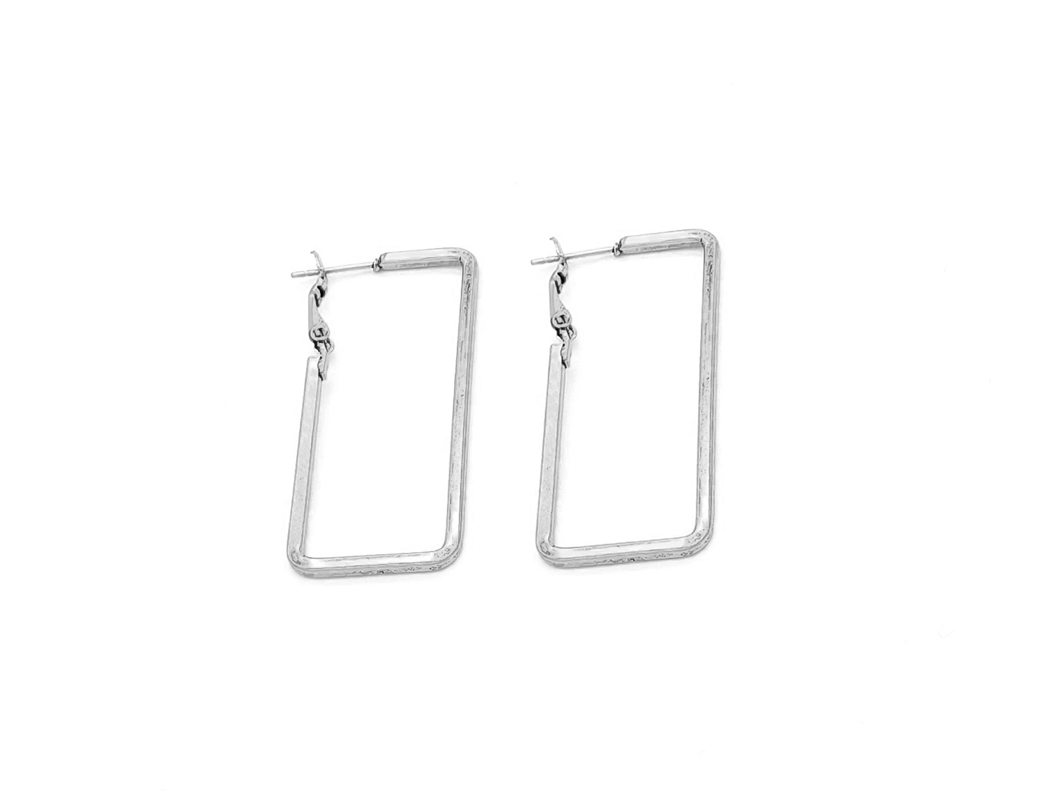 Square Earrings Silver Plated - Adema