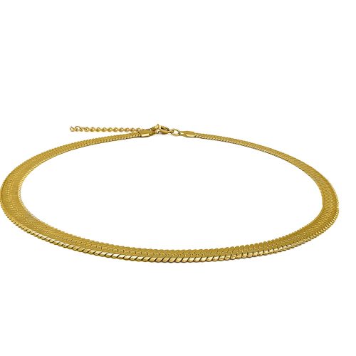 Large Flat Snake Chain Gold Plated - Adema