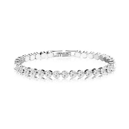 Sparkling Crystal Silver Plated Bracelet - Adema