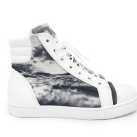 Black Aegean Leather High-Top Sneakers by Marina Vernicos - Stylish and Comfortable