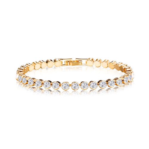 Sparkling Crystal Gold Plated Bracelet - Adema (2)