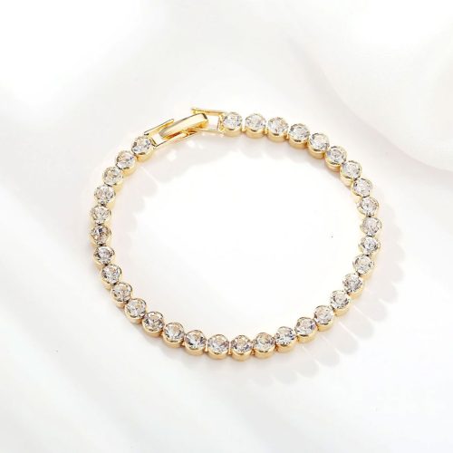 Sparkling Crystal Gold Plated Bracelet - Adema (4)