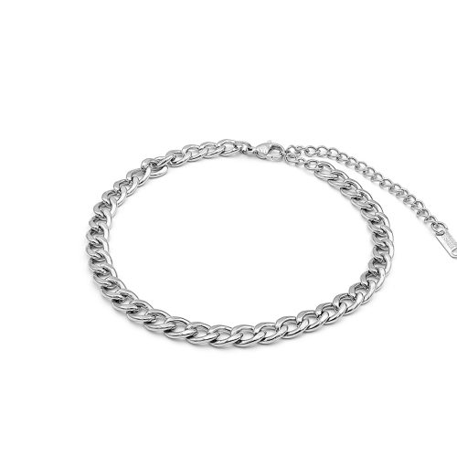 Thick Silver Plated Anklet - Adema