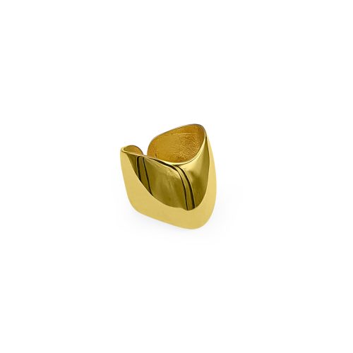 Open Ring Small Gold Plated V Shaped - Adema