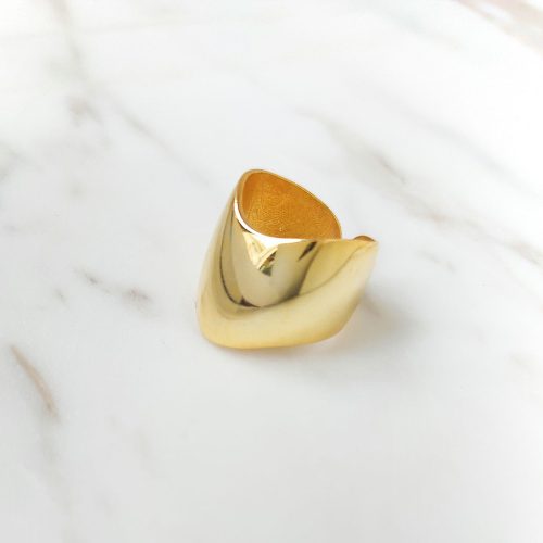 Open Ring Small Gold Plated V Shaped - Adema