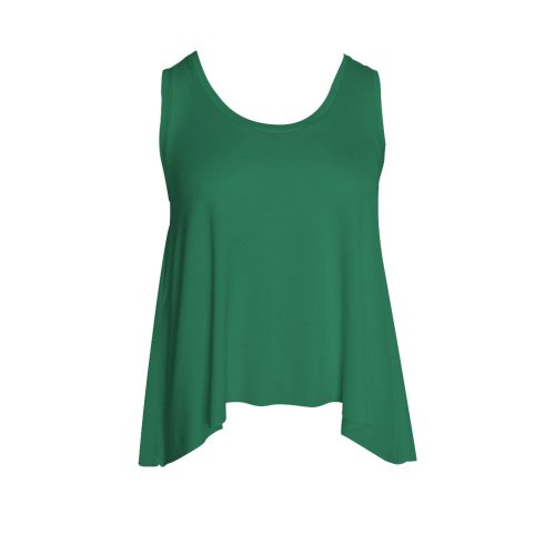 Green Tank Top - Ripped Cotton