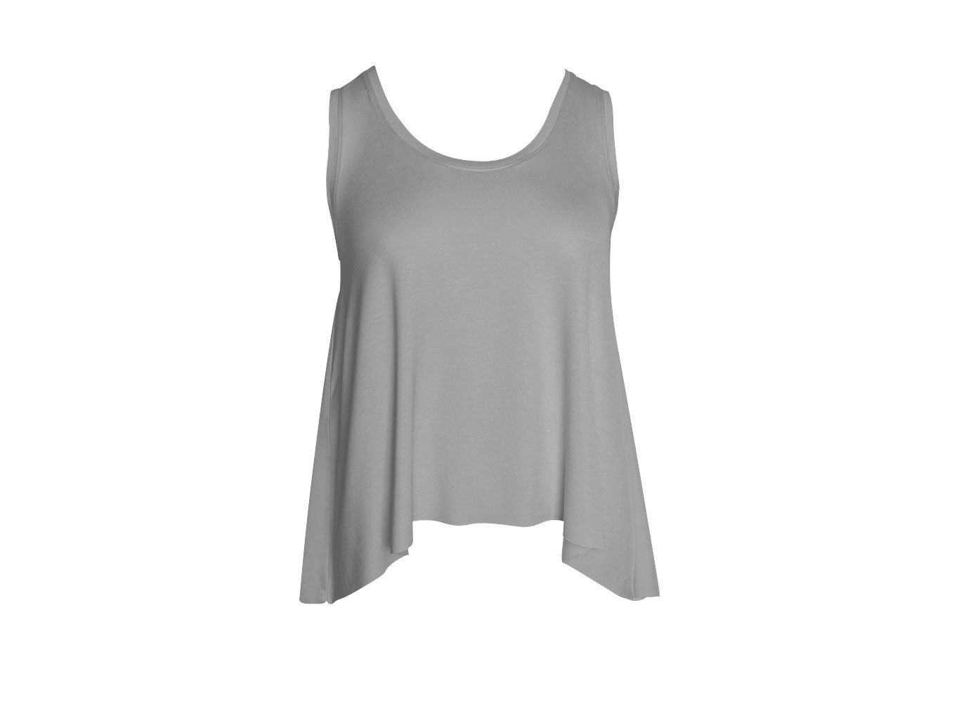 Grey Tank Top - Ripped Cotton