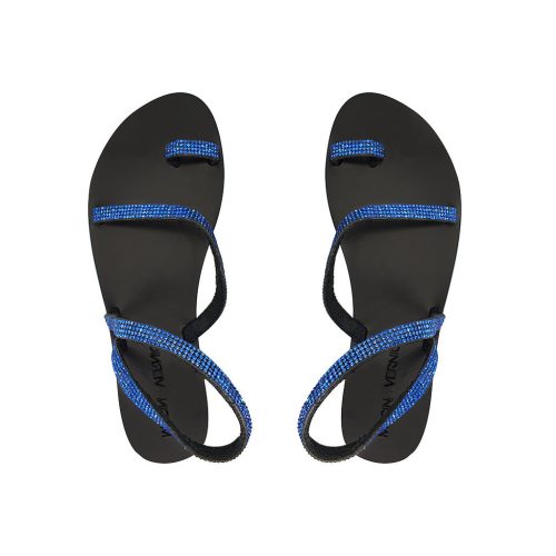 Blue Sparkling Sandals