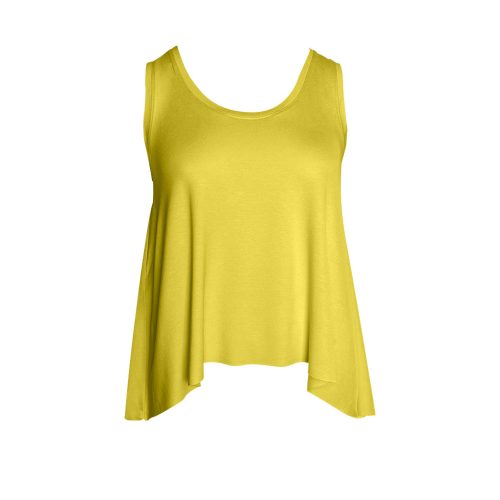 Yellow Tank Top - Ripped Cotton
