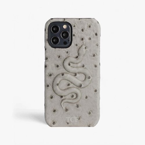 Snake Ostrich Grey iPhone 13 Pro - The Case Factory
