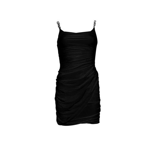 Μαύρο μονόχρωμο ντραπέ φόρεμα - Marina Vernicos X Victoria Kyriakides