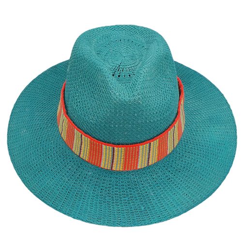 Fedora Hat Turquoise- 𝗣𝗮𝗷𝗮 𝗧𝗼𝗾𝘂𝗶l𝗹𝗮