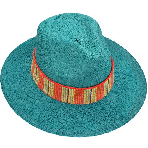 Fedora Hat Turquoise- 𝗣𝗮𝗷𝗮 𝗧𝗼𝗾𝘂𝗶l𝗹𝗮