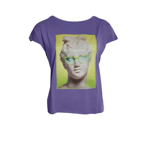 Aphrodite  Purple T-Shirt - Ripped Cotton