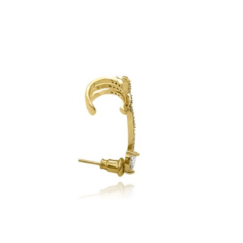 Sparkling Snake Earring Gold Plated - ADEMA