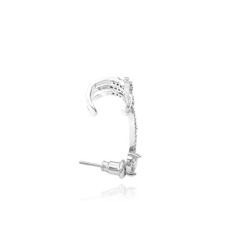 Sparkling Snake Earring Silver Plated - ADEMA