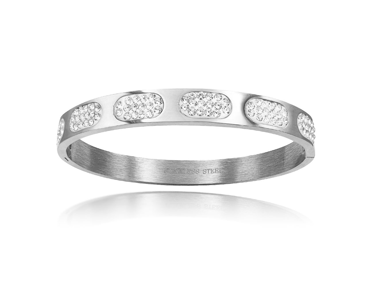 Sparkling Thick Bracelet Silver Plated - Adema