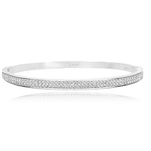 Sparkling Thin Bracelet Silver Plated - Adema