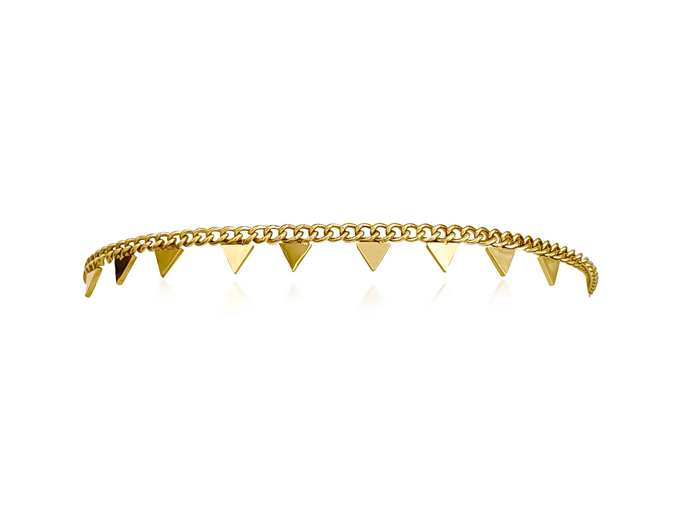 Triangle Gold Plated Anklet - Adema