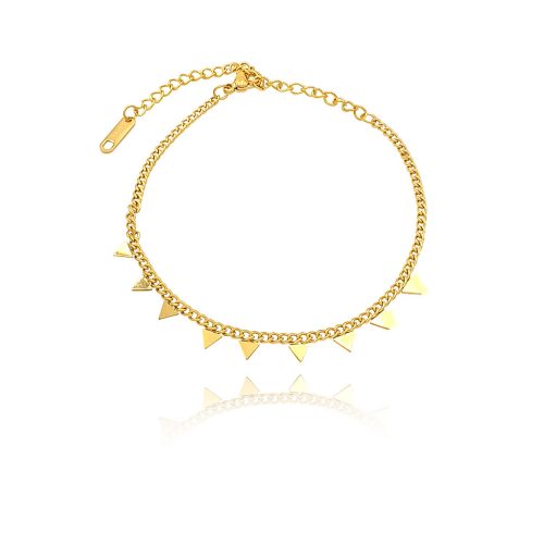 Triangle Gold Plated Anklet - Adema