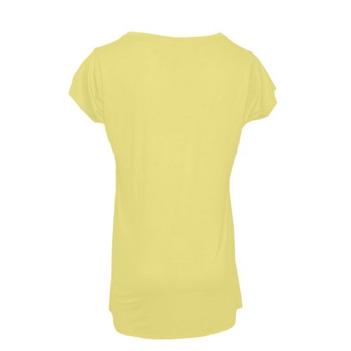 Lips Yellow V-Neck T-Shirt - RippedCotton