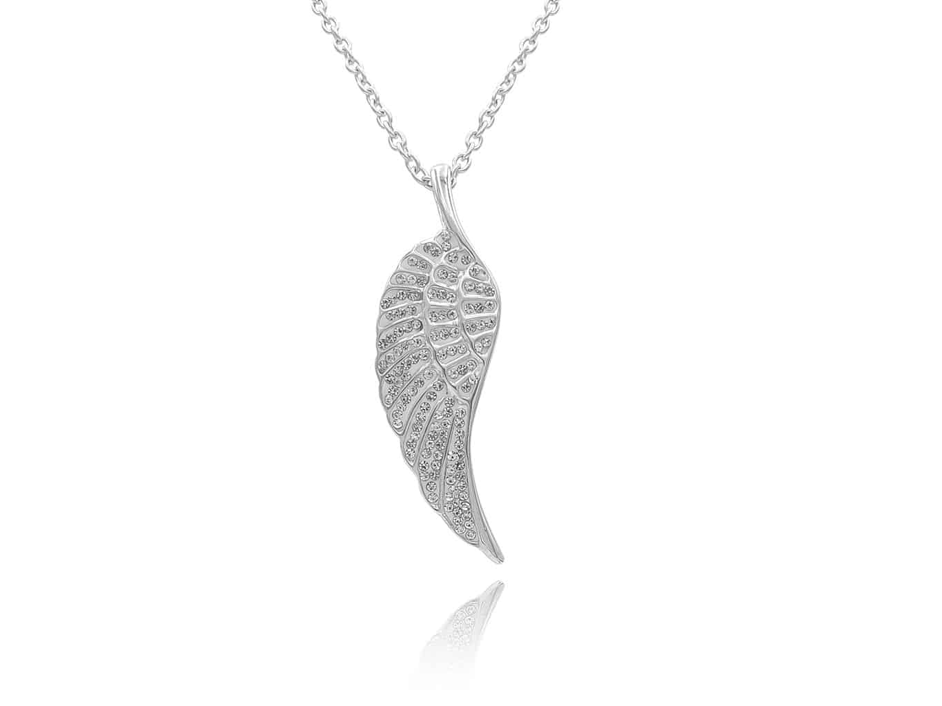 Sparking Feather Pendant Silver Plated - Adema