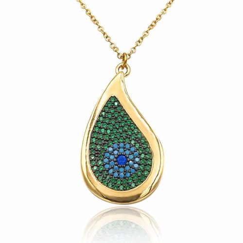 Sparkling Drop Evil Eye Gold Plated - ADEMA