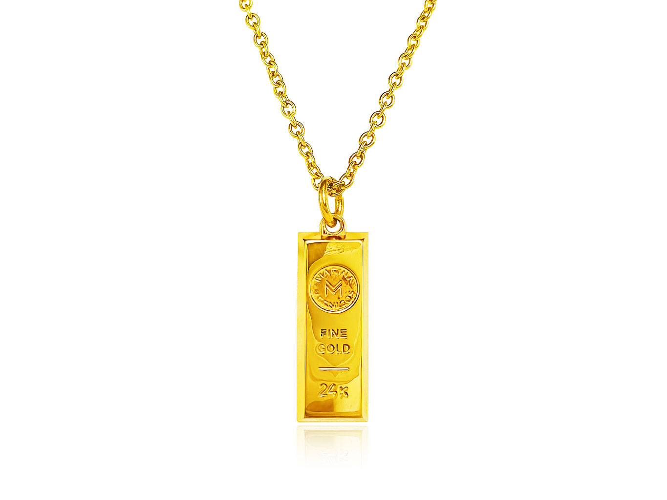 Bar Necklace 14K Yellow Gold 18