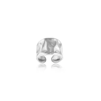 Sculpted Silver-Tone Open Ring - Marina Vernicos Jewelry